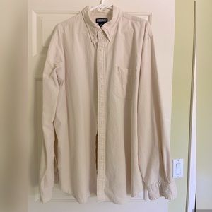 Lands’ End XXL Tall men’s cream long-sleeved shirt